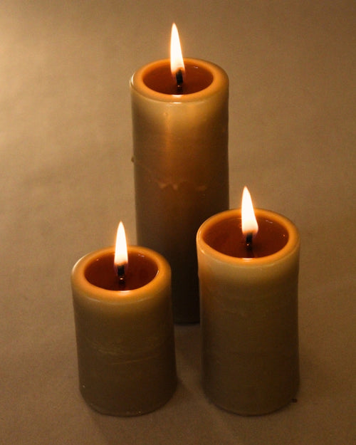 Pure Beeswax Pillar Candles
