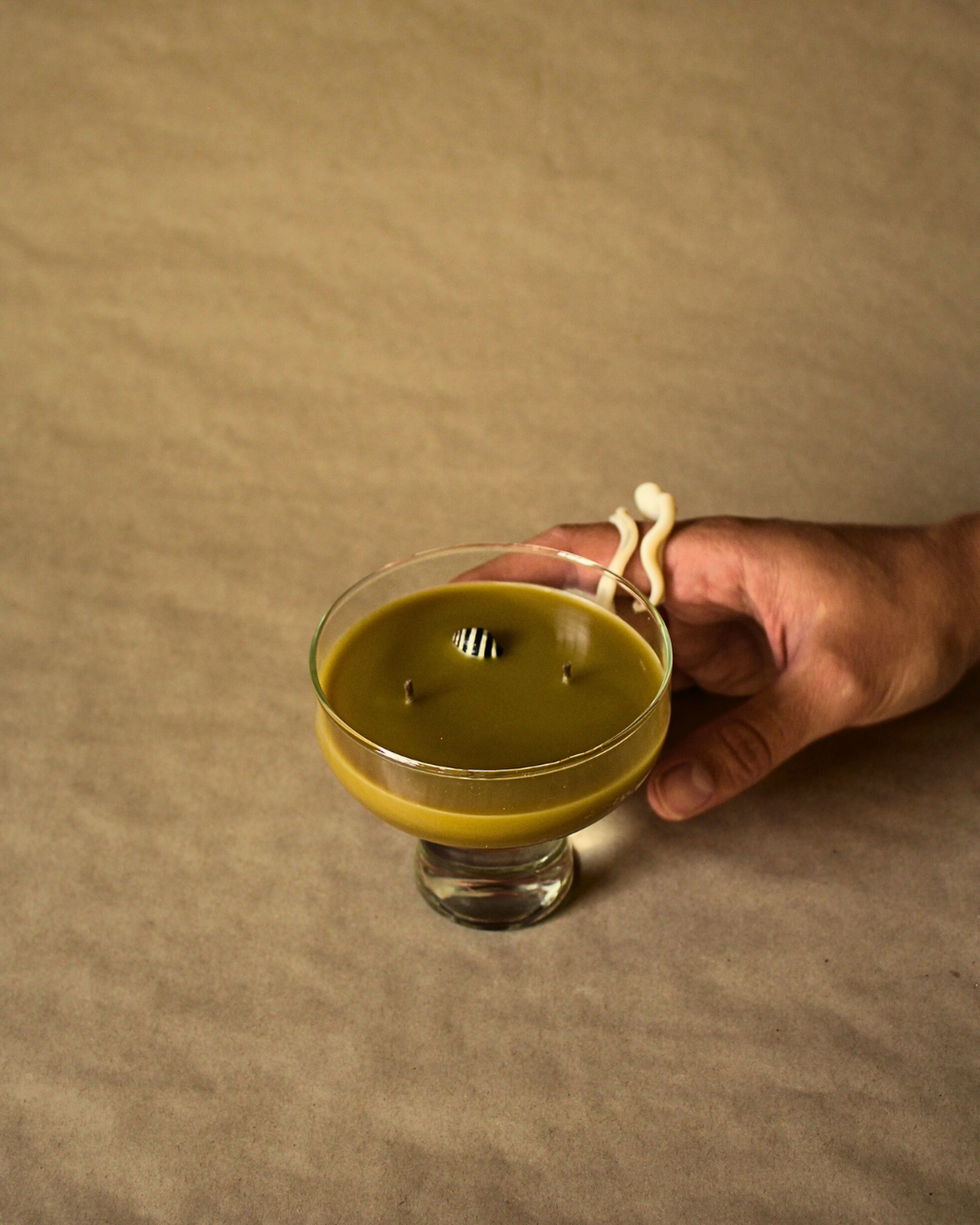 Pure Beeswax Martini Candle