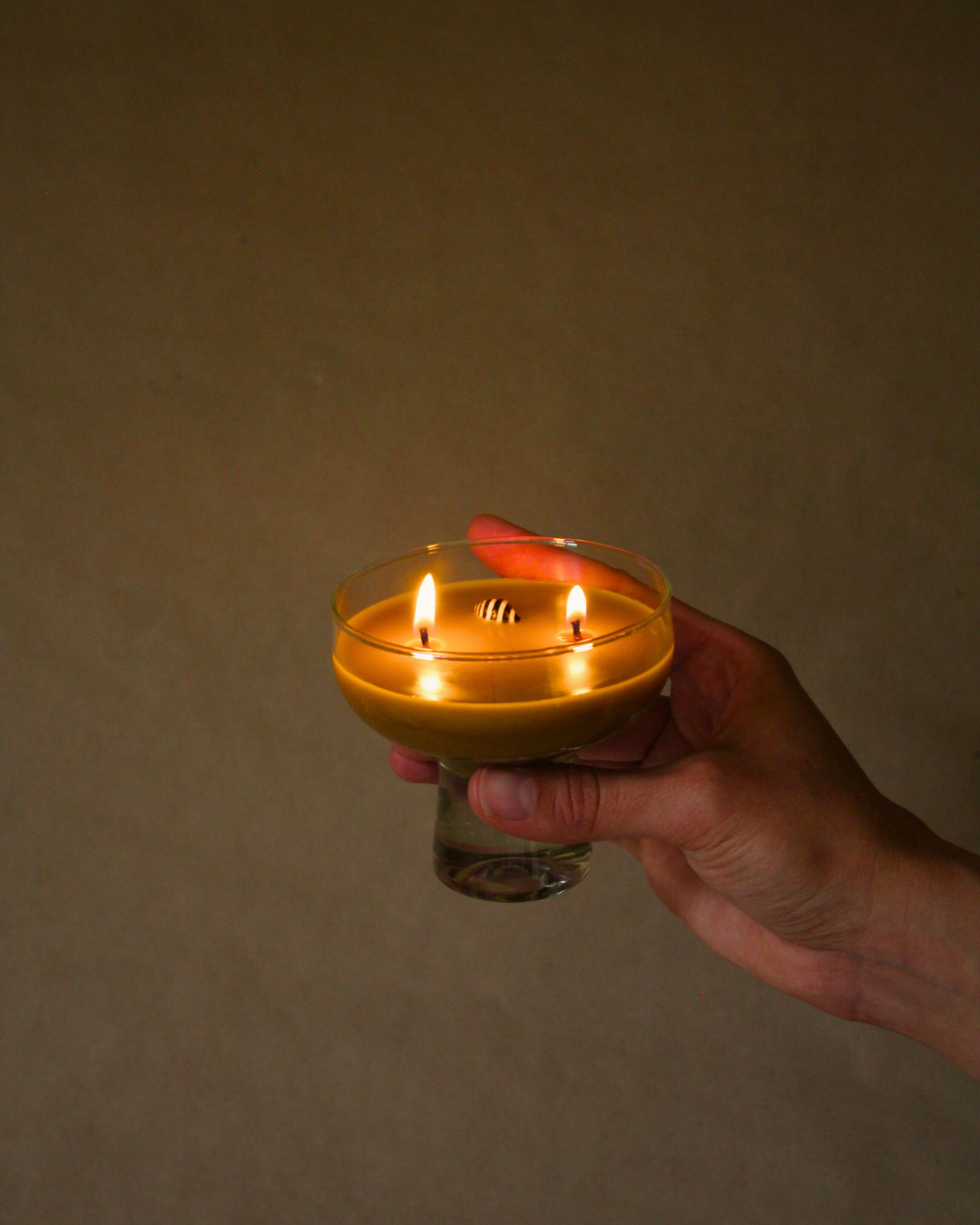 Pure Beeswax Martini Candle